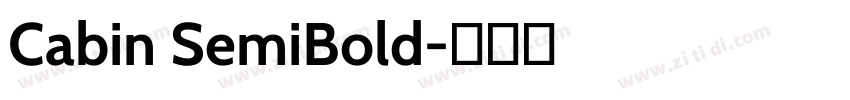 Cabin SemiBold字体转换